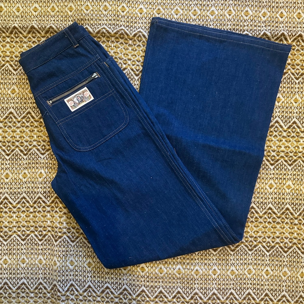 Vintage Bis Paris Dark Blue Denim Bell Bottoms